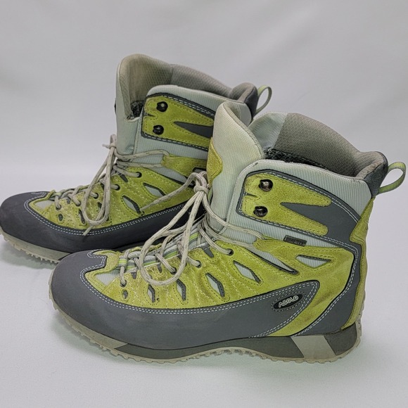 Asolo Alliance GTX Hiking Boots Waterproof GORE-TEX Green Gray Trail size 9 - Picture 3 of 9